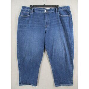 Lane Bryant Womens Plus Size 22 Blue Denim Jeans Relaxed Fit Made In Cambodia